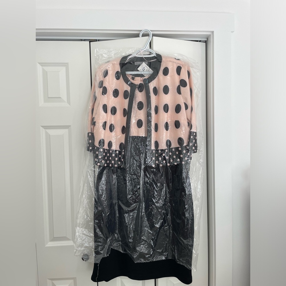 Brand New Pink and Black Polka Dot Dress